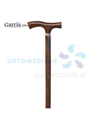 BENGALA 81 PUNHO RECTO EM FAIA ESCURECIDA C. ANEL METÁLICO