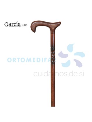 BENGALA 83 PUNHO CLÁSSICO EM FAIA ESCURECIDA ESCULPIDA