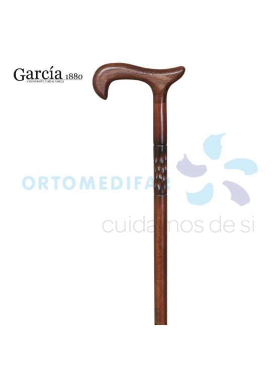 BENGALA 83 PUNHO CLÁSSICO EM FAIA ESCURECIDA ESCULPIDA