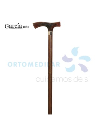 BENGALA 85 PUNHO RECTO PLÁSTICO EM FAIA ESCURECIDA