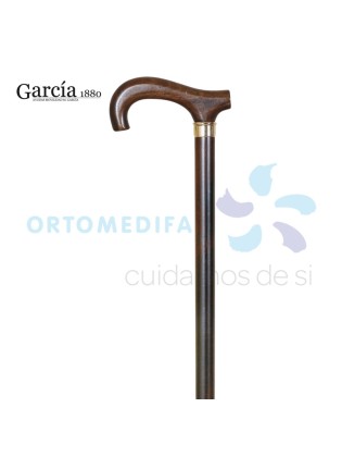 BENGALA 92 PUNHO SEMI-CURVO EM FAIA ESCURECIDA