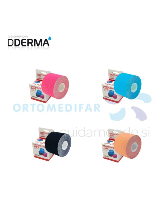 FITA KINESIO  5MX5CM NEGRO . AZUL . BEGE . ROSA