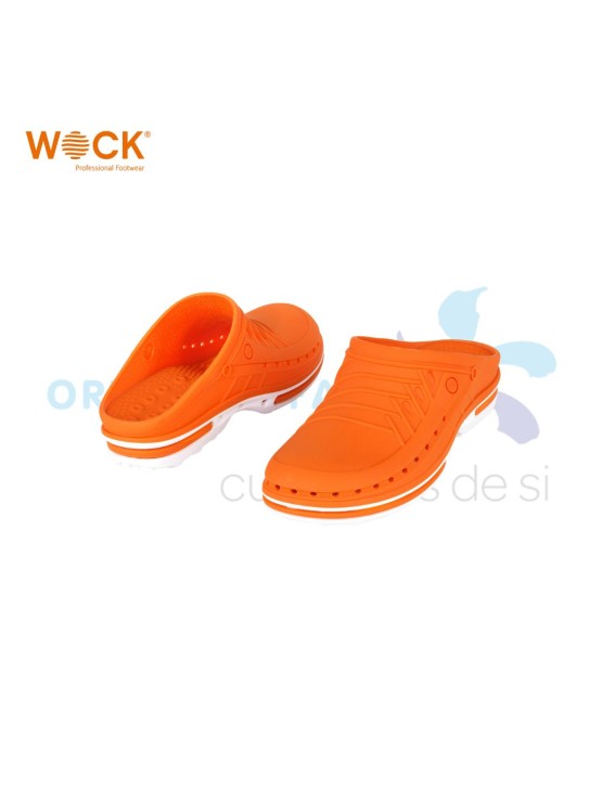 WOCK CLOG 05 -  BRANCO E LARANJA