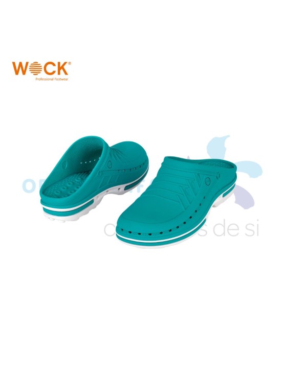 WOCK CLOG 06 - BRANCO E VERDE