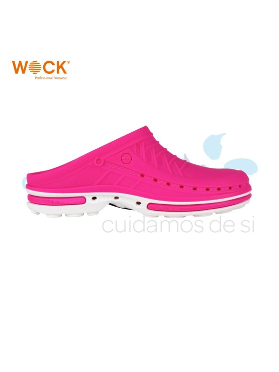 WOCK CLOG 09 -  BRANCO E FÚCSIA