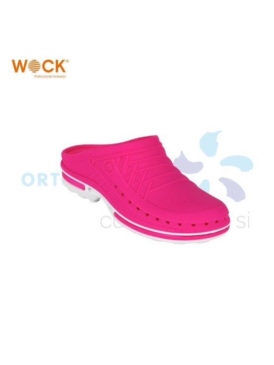 WOCK CLOG 09 -  BRANCO E FÚCSIA